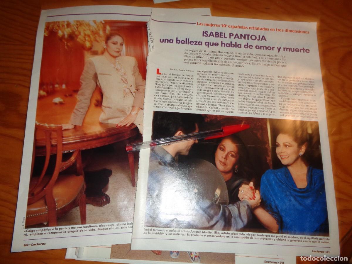 Coleccionismo de revistas: RECORTE : ISABEL PANTOJA, HABLA DE AMOR Y MUERTE. LECTURAS, AGTO 1990