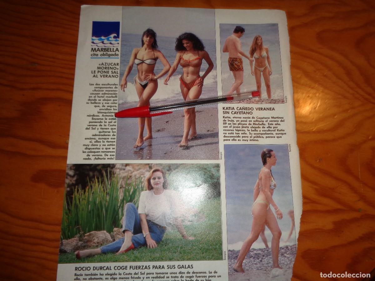 Coleccionismo de revistas: RECORTE : AZUCAR MORENO. ROCIO DURCAL. LECTURAS, AGTO 1990