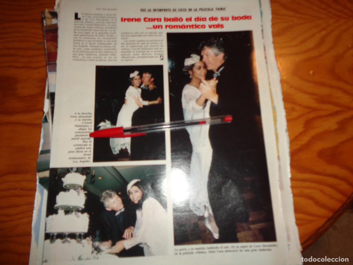 Coleccionismo de revistas: RECORTE : IRENA CARA, COCO EN LA PELICULA FAMA. LECTURAS, JUNIO 1986