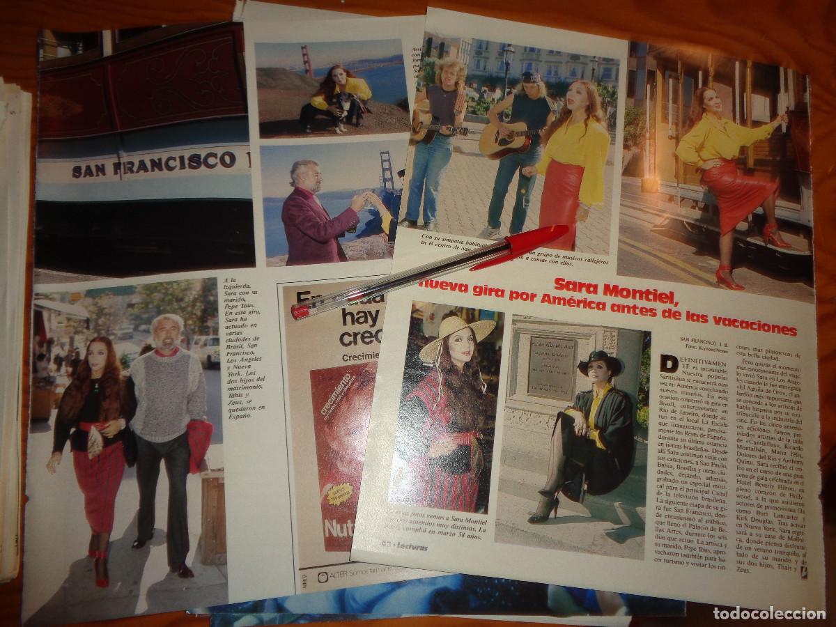Coleccionismo de revistas: RECORTE : SARA MONTIEL, NUEVA GIRA POR AMERICA. LECTURAS, JUNIO 1986