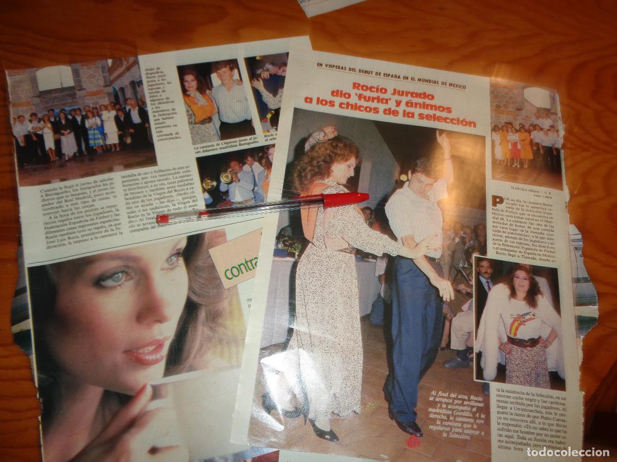 Coleccionismo de revistas: RECORTE : ROCIO JURADO ANIMA A LA SELECCION. LECTURAS, JUNIO 1986
