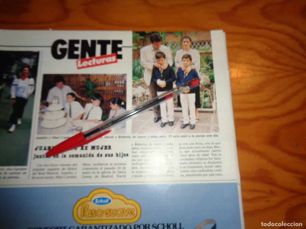 Coleccionismo de revistas: RECORTE : EL FUTBOLISTA DEL MALAGA, JUANITO, CON SUS HIJOS. LECTURAS, JUNIO 1986