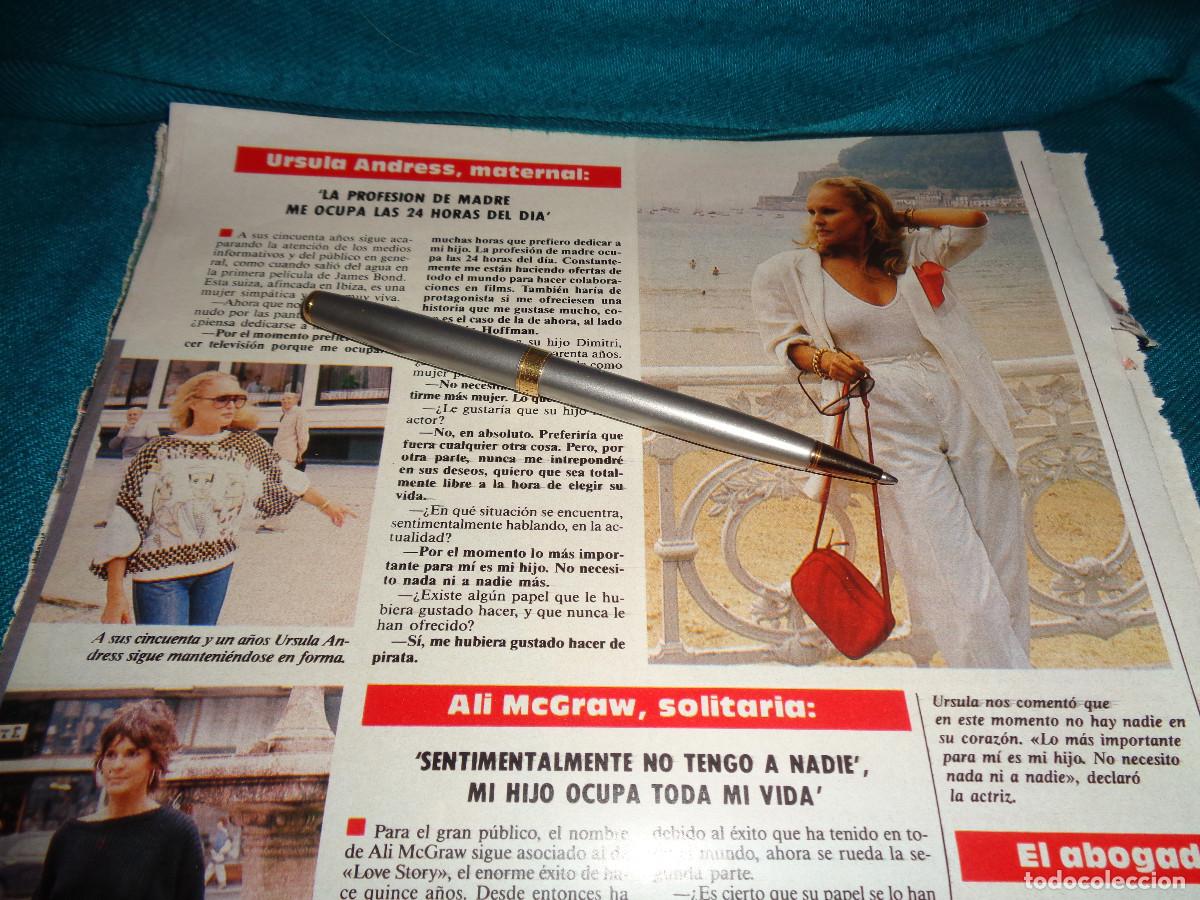 Coleccionismo de revistas: RECORTE : URSULA ANDRESS, DE PROFESION, MADRE. LECTURAS, OCTBRE 1986