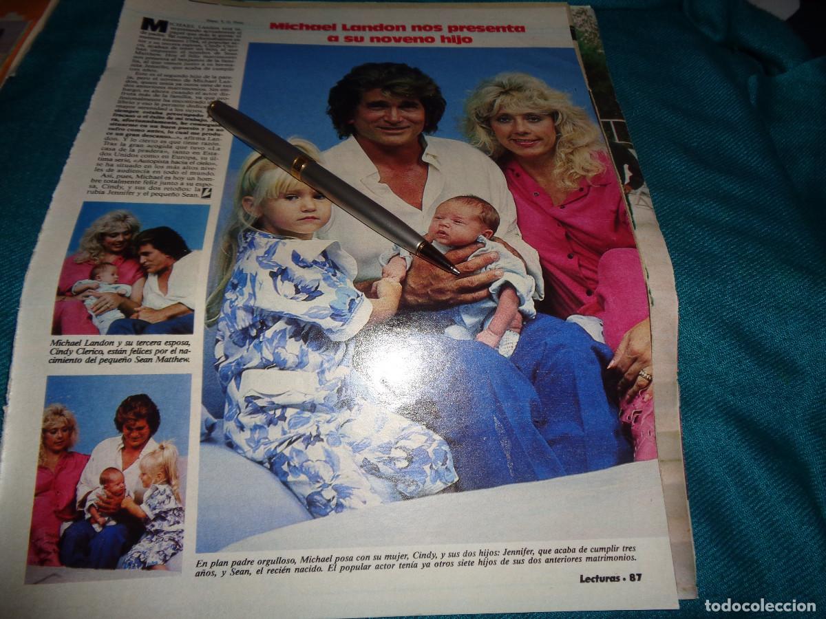 Coleccionismo de revistas: RECORTE : MICHAEL LANDON, PRESENTA A SU 9&ordm; HIJO. LECTURAS, OCTBRE 1986