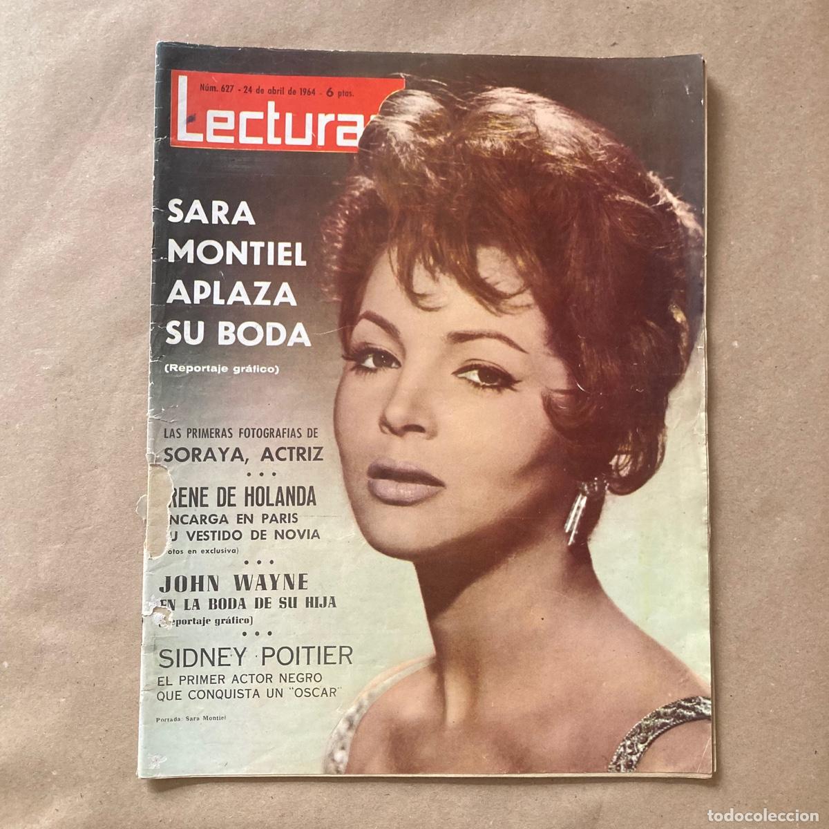 Coleccionismo de revistas: REVISTA LECTURAS - PORTADA SARA MONTIEL APLAZA BODA- N 627 - 24 ABRIL 1964