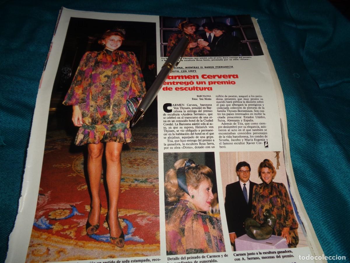 Coleccionismo de revistas: RECORTE : CARMEN CERVERA, ENTREGA PREMIO DE ESCULTURA. LECTURAS, MARZO 1988