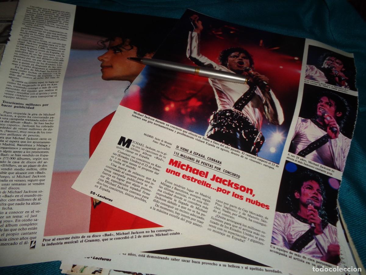 Coleccionismo de revistas: RECORTE : MICHAEL JACKSON, UNA ESTRELLA POR LAS NUBES. LECTURAS, MARZO 1988