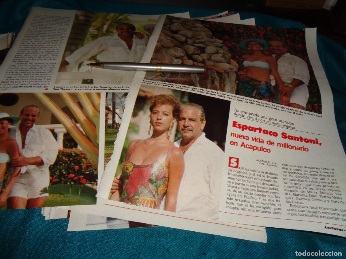 Coleccionismo de revistas: RECORTE : ESPARTACO SANTONI, EN ACAPULCO. LECTURAS, SPTBRE 1988