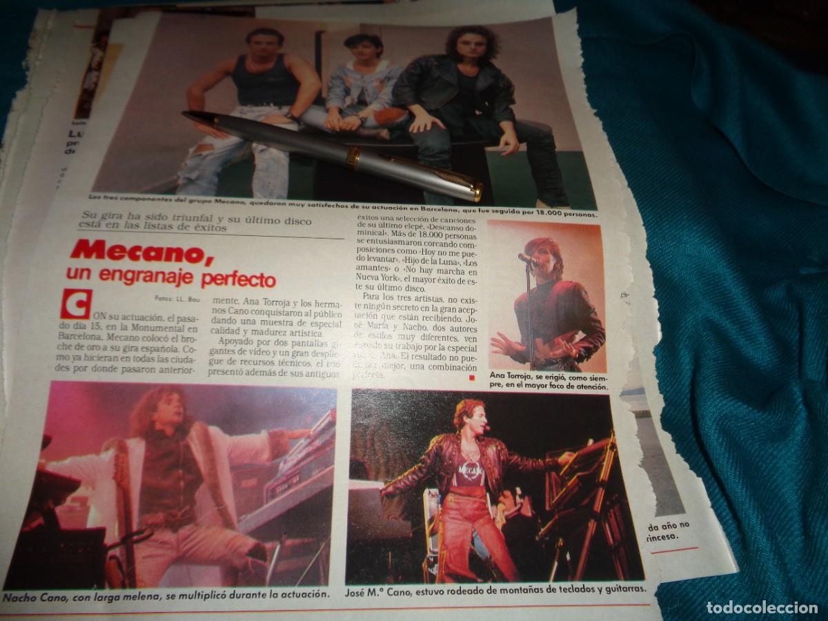 Coleccionismo de revistas: RECORTE : MECANO, UN ENGRANAJE PERFECTO. LECTURAS, SPTBRE 1988