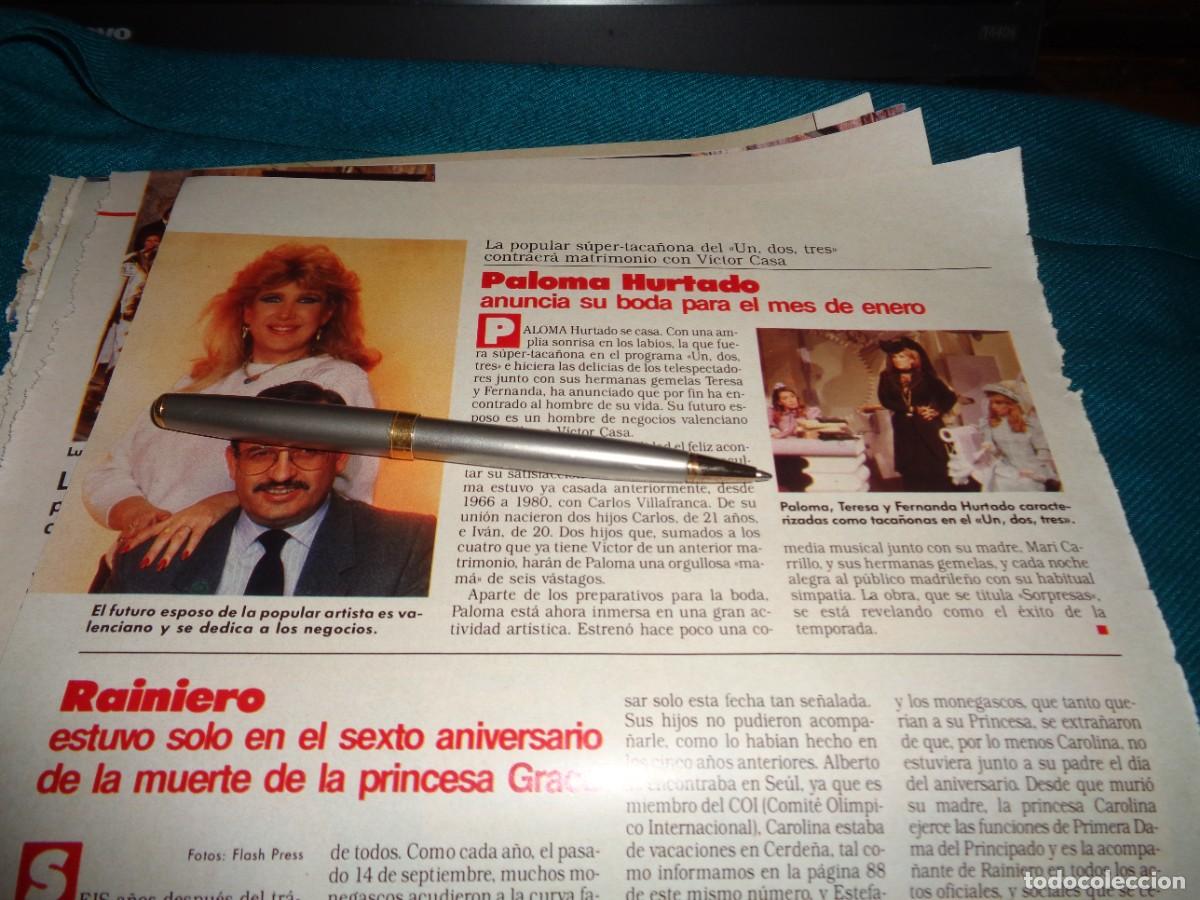 Coleccionismo de revistas: RECORTE : PALOMA HURTADO, LA TACA&Ntilde;ONA DEL UN, DOS, TRES.... LECTURAS, SPTBRE 1988