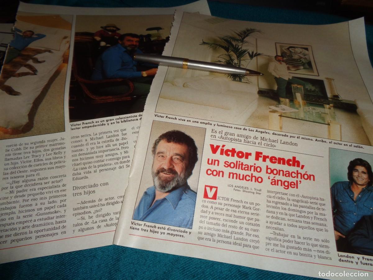 Coleccionismo de revistas: RECORTE : VICTOR FRENCH, DE LA CASA DE LA PRADERA. LECTURAS, SPTBRE 1988
