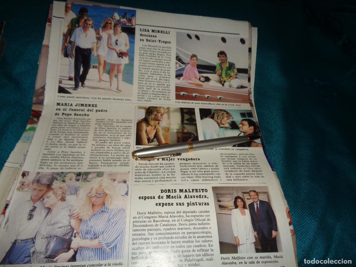 Coleccionismo de revistas: RECORTE : FARRAH FAWCETT. MARIA JIMENEZ. LECTURAS, SPTMBRE 1986