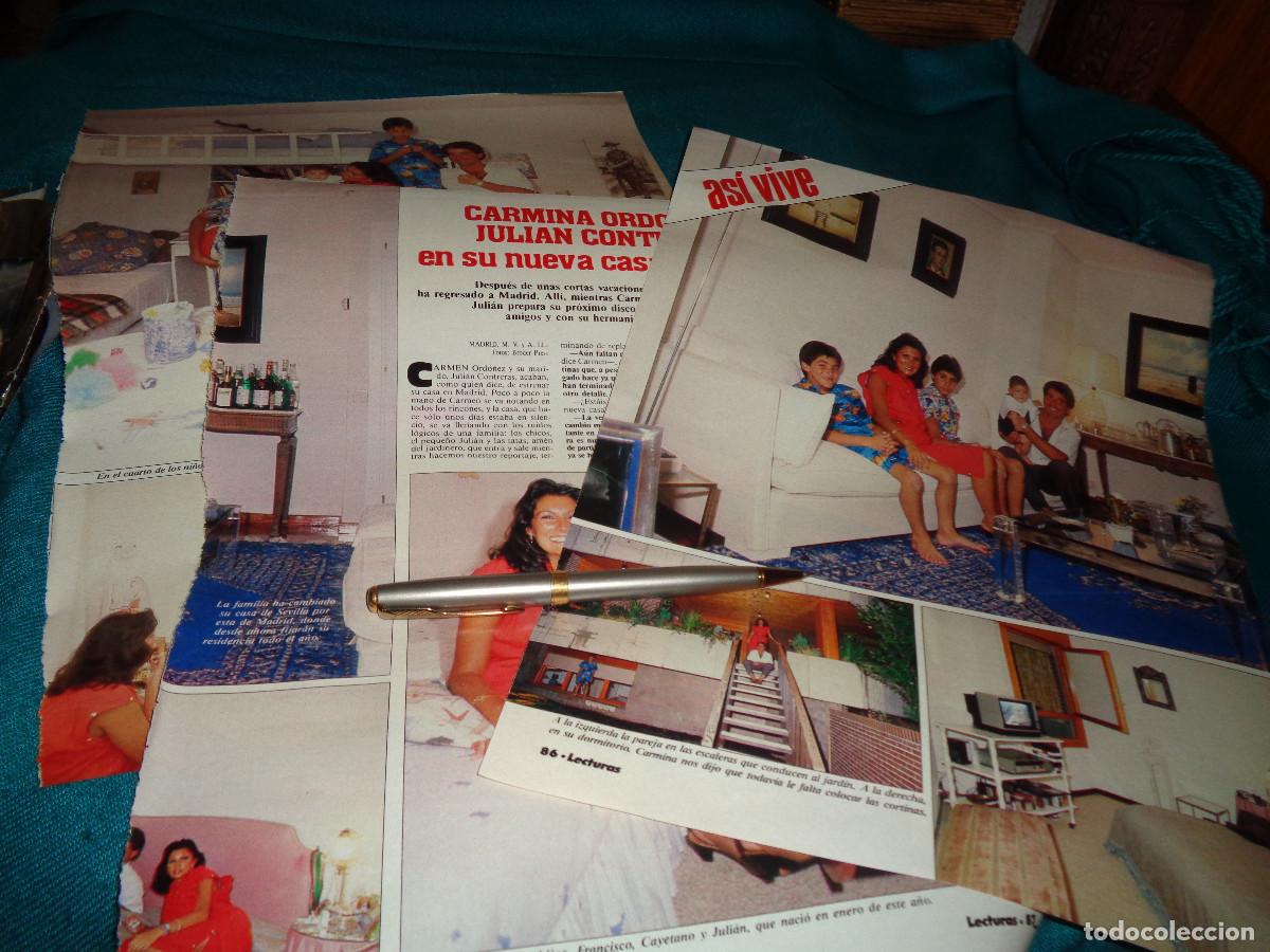 Coleccionismo de revistas: RECORTE : ASI VIVE : CARMINA ORDO&Ntilde;EZ Y JULIAN CONTRERAS. LECTURAS, SPTMBRE 1986