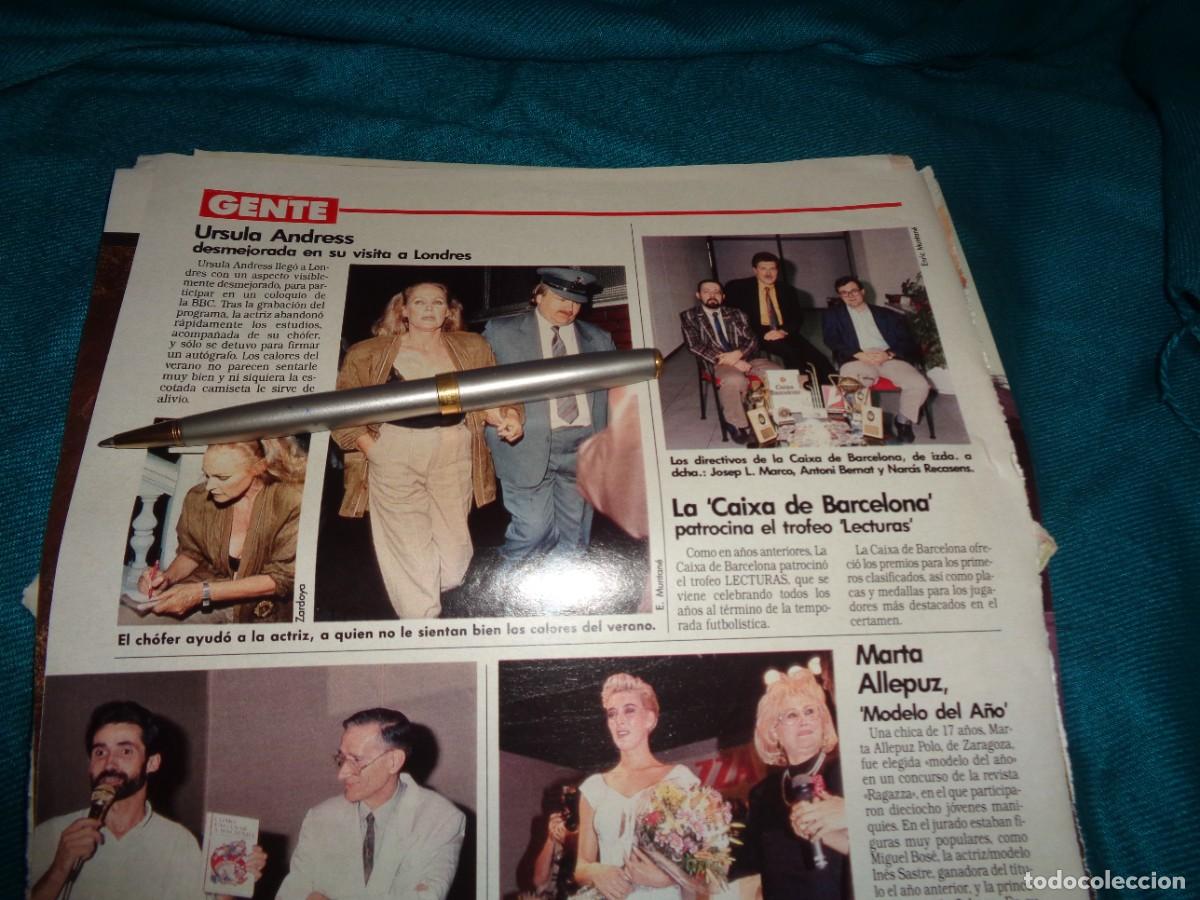 Coleccionismo de revistas: RECORTE : URSULA ANDRESS, DESMEJORADA EN LONDRES. LECTURAS, JULIO 1990