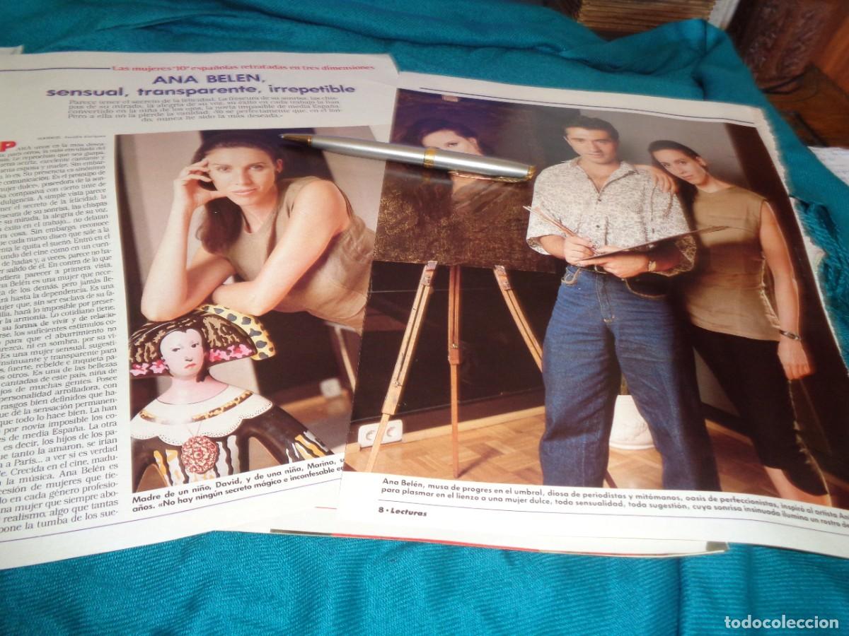 Coleccionismo de revistas: RECORTE : ANA BELEN, SENSUAL E IRREPETIBLE. LECTURAS, JULIO 1990