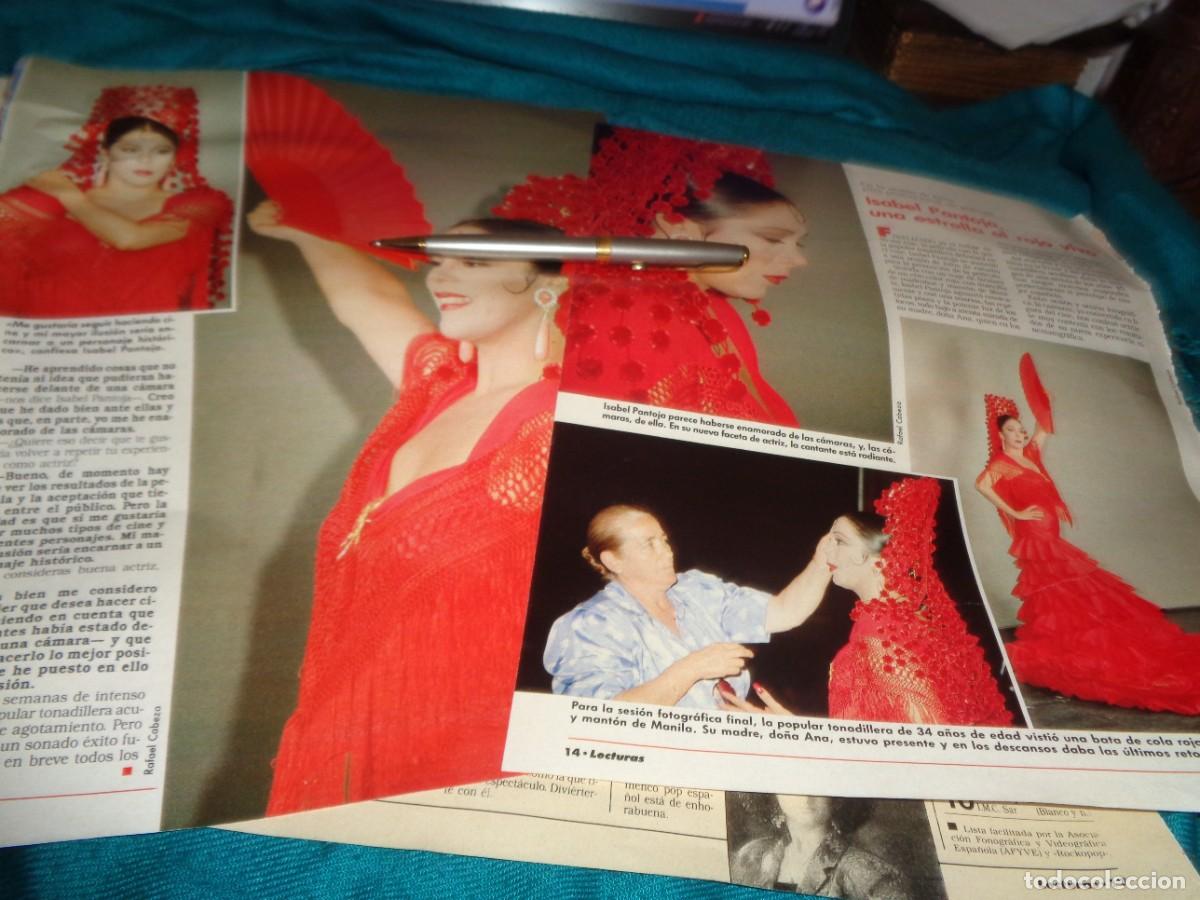 Coleccionismo de revistas: RECORTE : ISABEL PANTOJA, UNA ESTRELLA AL ROJO VIVO. LECTURAS, JULIO 1990