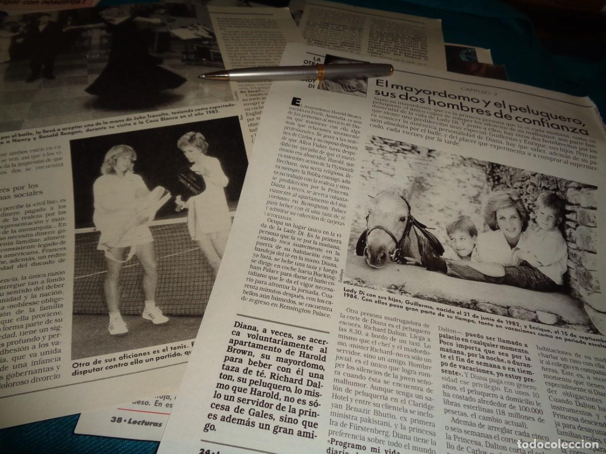 Coleccionismo de revistas: RECORTE : LA OTRA CARA DE LADY DI. CAP. 2. LECTURAS, AGTO 1990
