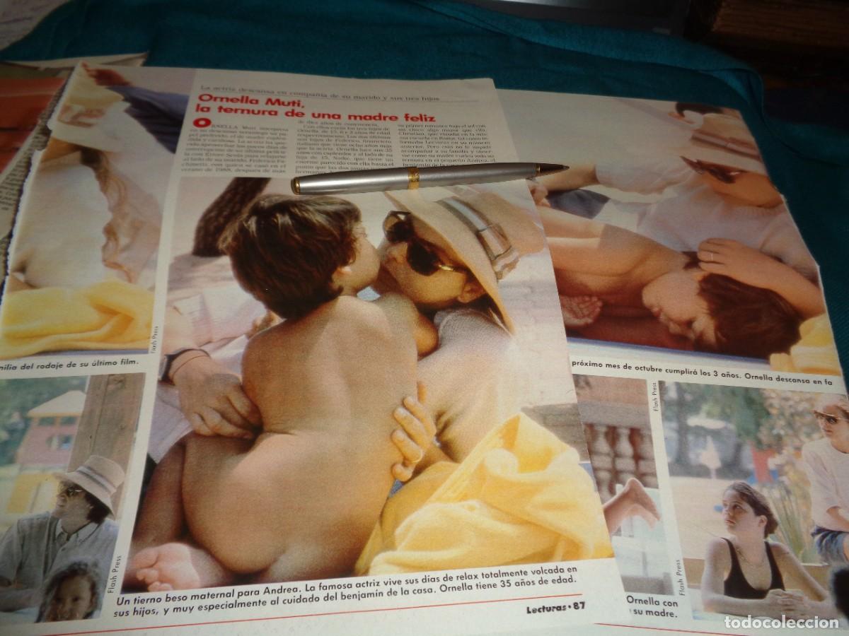 Coleccionismo de revistas: RECORTE : ORNELLA MUTI, TERNURA DE UNA MADRE . LECTURAS, AGTO 1990
