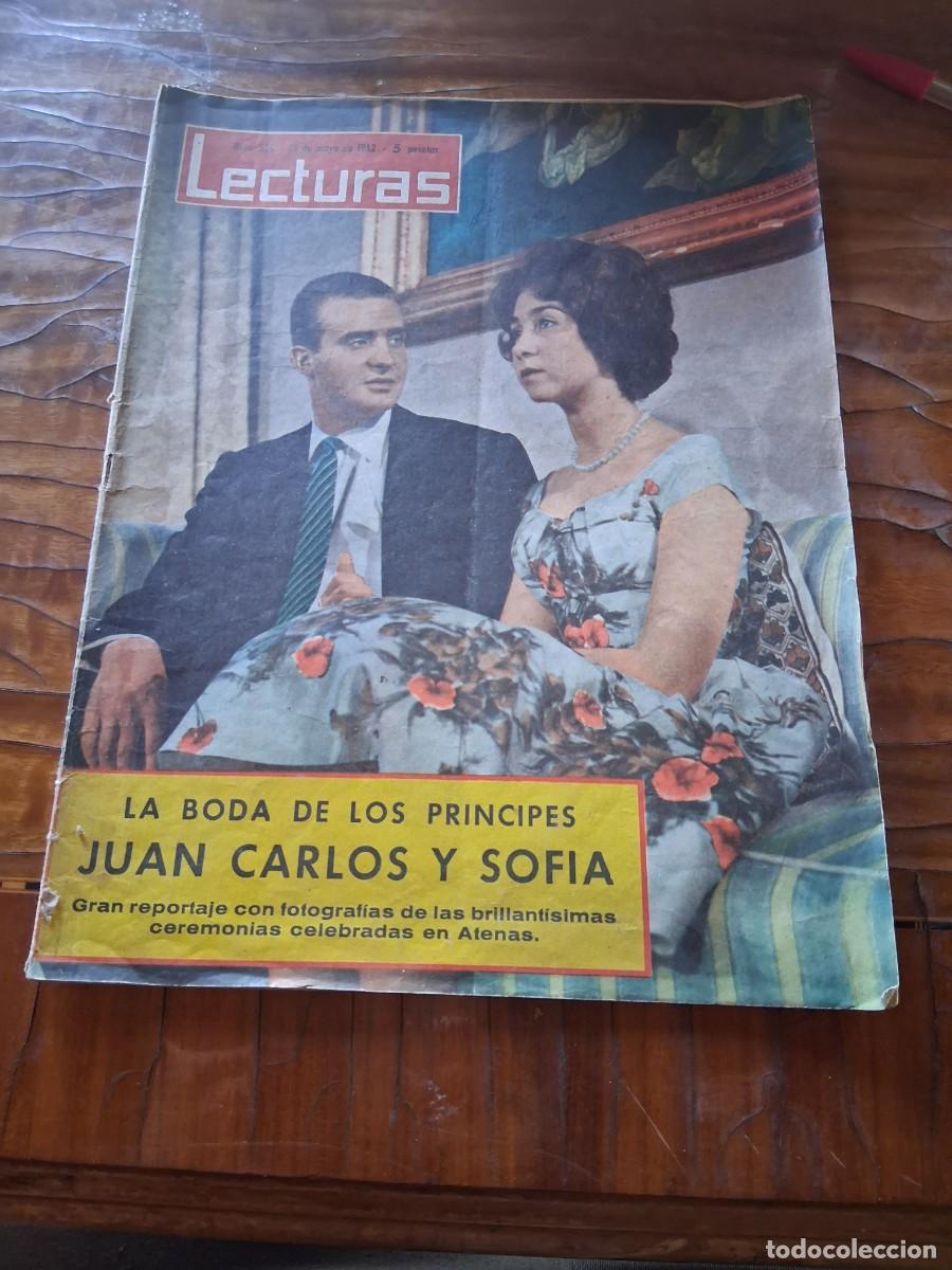 Coleccionismo de revistas: Revista Lecturas 526 boda rey Juan Carlos de Borbon y sofia Fred Mac Murray ropa Tergal