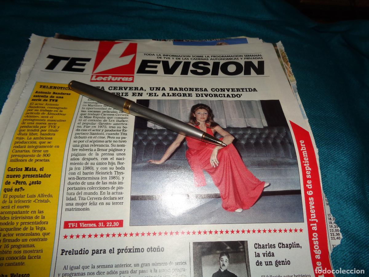 Coleccionismo de revistas: RECORTE : CARMEN CERVERA, BARONESA CONVERTIDA EN ACTRIZ. LECTURAS, SEPTBR 1990