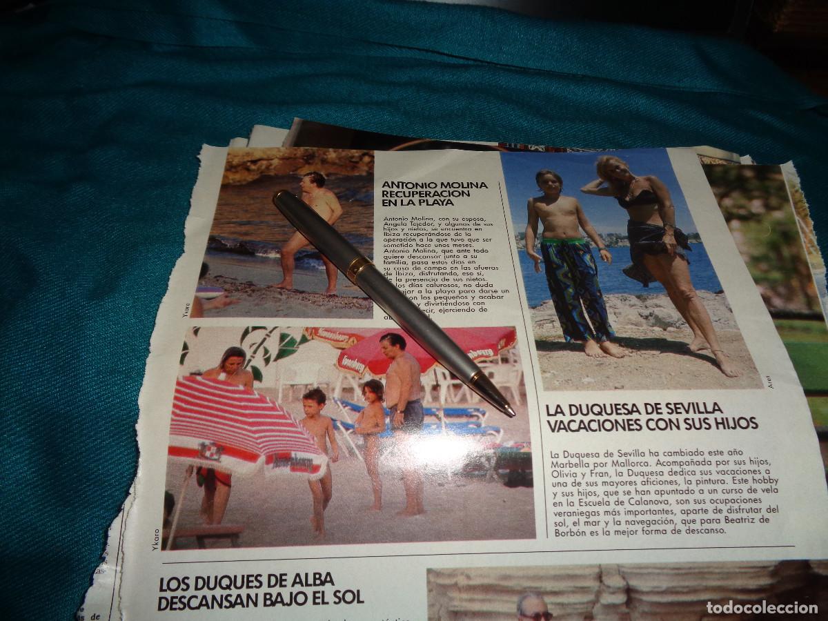 Coleccionismo de revistas: RECORTE : ANTONIO MOLINA, SE RECUPERA EN LA PLAYA. LECTURAS, SEPTBR 1990