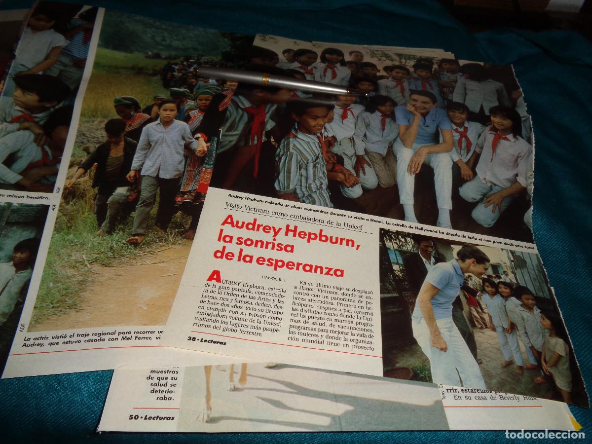Coleccionismo de revistas: RECORTE : AUDREY HEPBURN, LA SONRISA DE LA ESPERANZA. LECTURAS, NVBR 1990