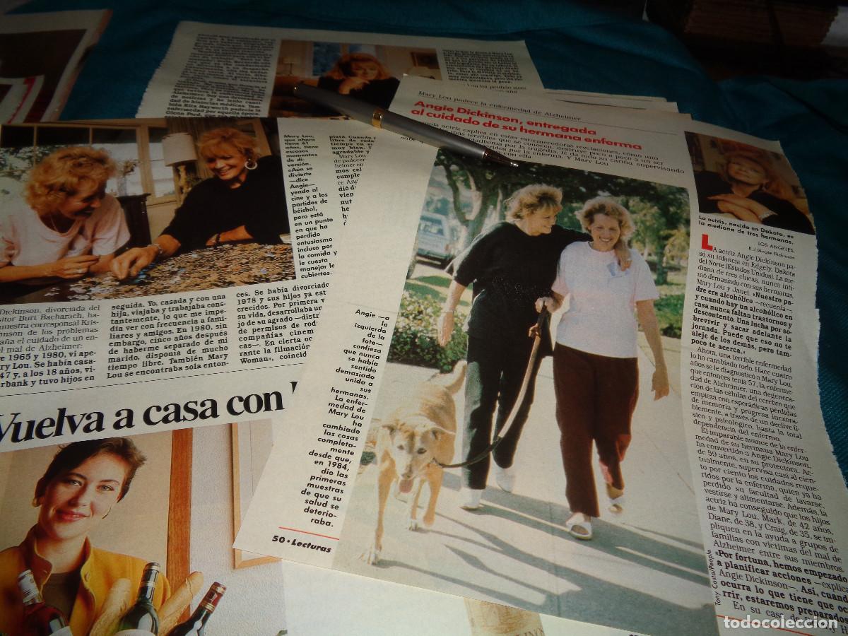 Coleccionismo de revistas: RECORTE : ANGIE DICKINSON, ENTREGADA AL CUIDADO DE SU HERMANA. LECTURAS, NVBR 1990