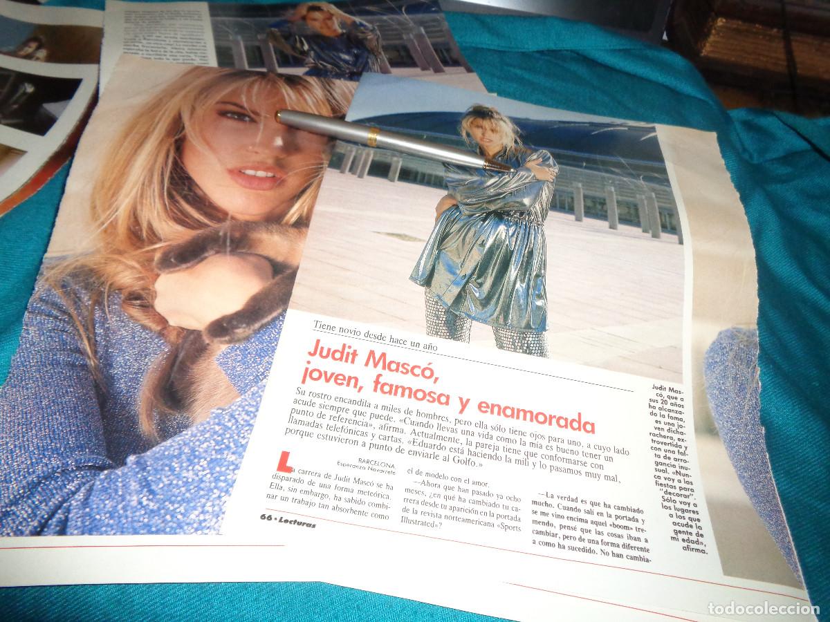 Coleccionismo de revistas: RECORTE : JUDIT MASC&Oacute;, JOVEN, FAMOSA Y ENAMORADA. LECTURAS, NVBR 1990