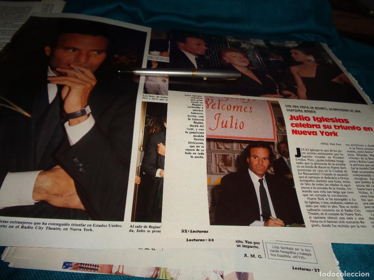Sammeln von Zeitschriften: RECORTE : JULIO IGLESIAS CELEBRA SU TRIUNFO EN NUEVA YORK. LECTURAS, JUNIO 1988