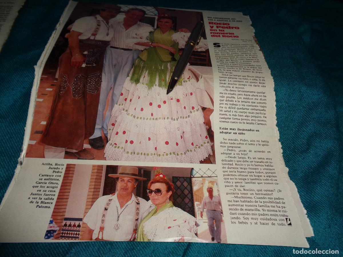 Sammeln von Zeitschriften: RECORTE : ROCIO JURADO Y PEDRO, EN LA ROMERIA DEL ROCIO. LECTURAS, JUNIO 1988