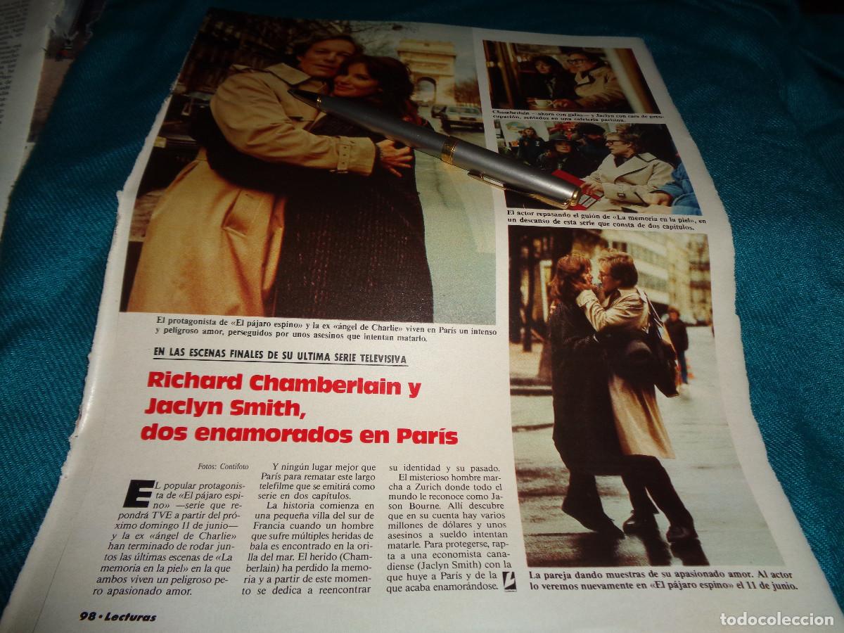 Coleccionismo de revistas: RECORTE : JACLYN SMITH Y RICHARD CHAMBERLAIN. LECTURAS, JUNIO 1988