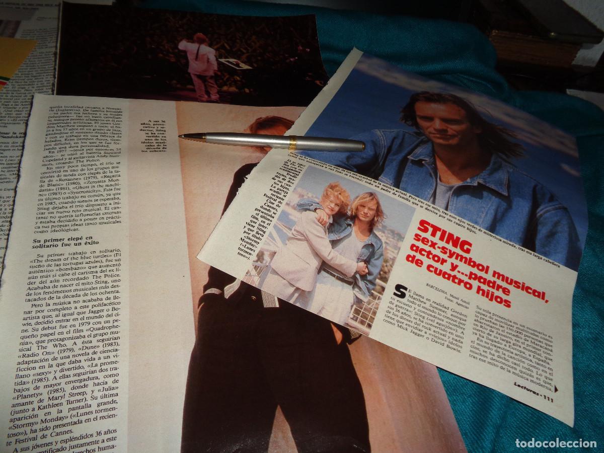 Coleccionismo de revistas: RECORTE : STING, EN ESPA&Ntilde;A. LECTURAS, JUNIO 1988