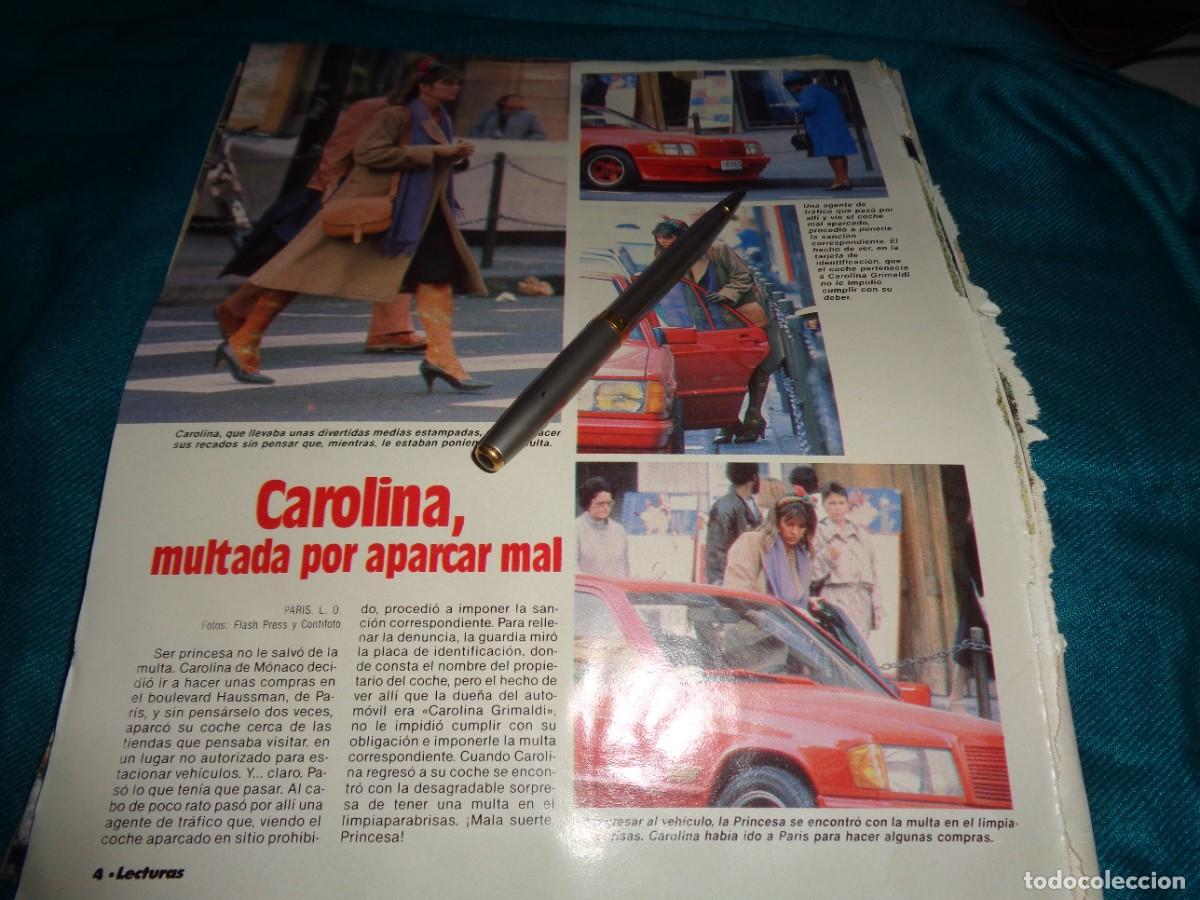 Coleccionismo de revistas: RECORTE : CAROLINA DE MONACO, MULTADA POR APARCAR MAL. LECTURAS NVBRE 1985