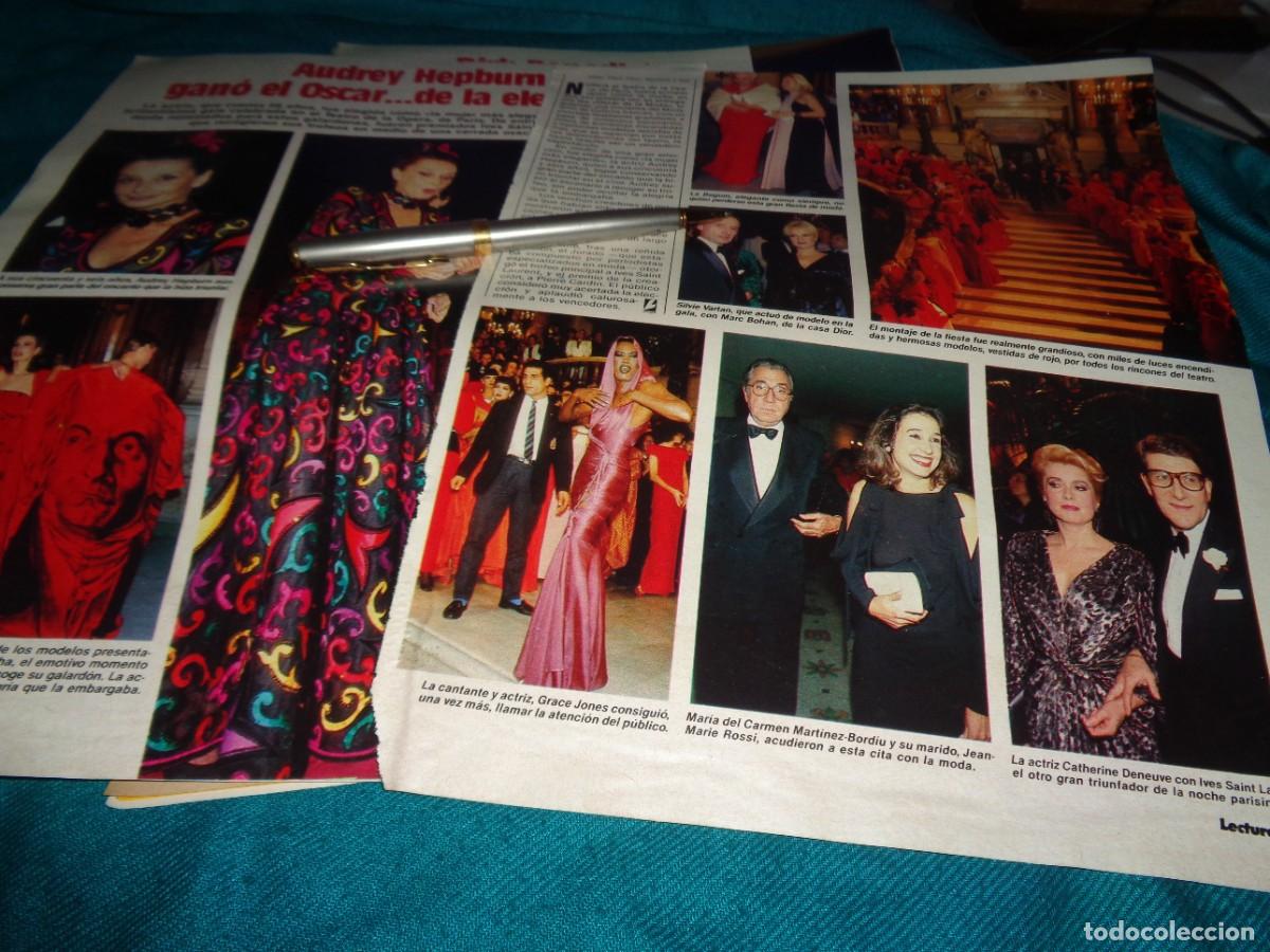 Coleccionismo de revistas: RECORTE : AUDREY HEPBURN, PREMIO A LA ELEGANCIA. SILVIE VARTAN .LECTURAS NVBRE 1985