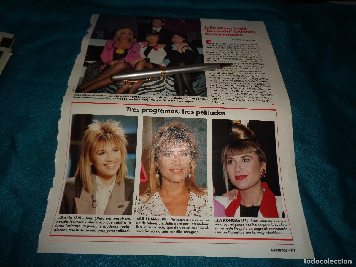 Coleccionismo de revistas: RECORTE : MARTA SANCHEZ, CON JULIA OTERO Y MIGUEL BOSE. LECTURAS, FBRO 1991