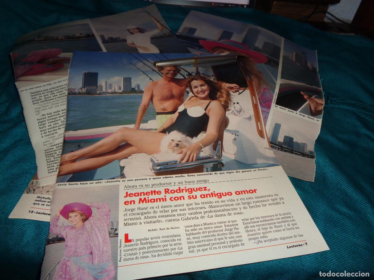 Coleccionismo de revistas: RECORTE : JEANETTE RODRIGUEZ, EN MIAMI CON ANTIGUO AMOR. LECTURAS, FBRO 1991