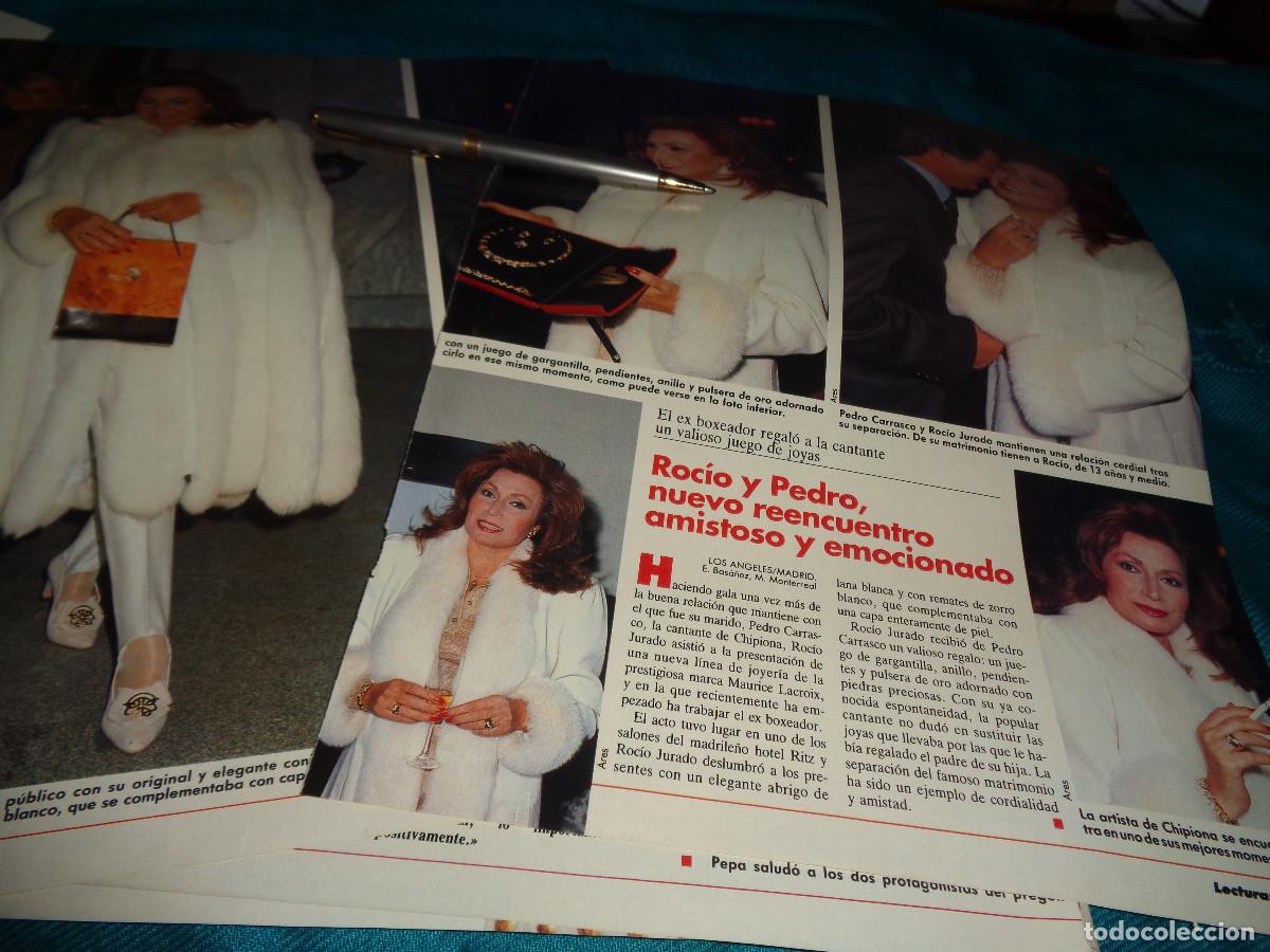Coleccionismo de revistas: RECORTE : ROCIO JURADO, NUEVO REENCUENTRO CON PEDRO CARRASCO. LECTURAS, FBRO 1991