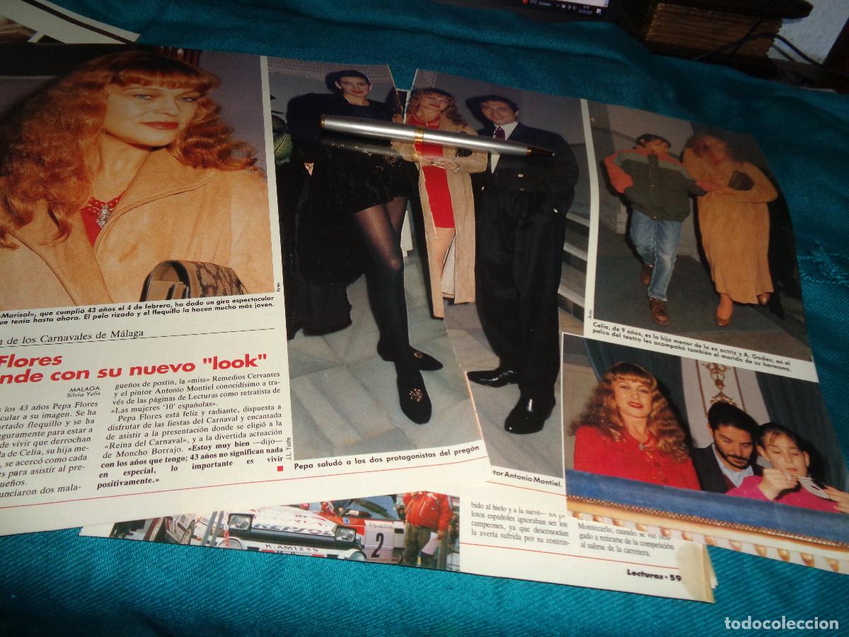 Coleccionismo de revistas: RECORTE : NUEVO LOOK DE PEPA FLORES ( MARISOL) REMEDIOS CERVANTES. LECTURAS, FBRO 1991