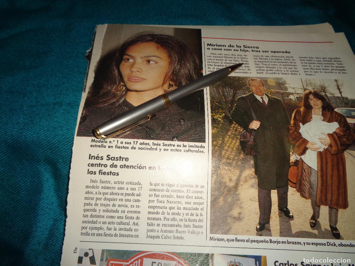Coleccionismo de revistas: RECORTE : INES SASTRE, CENTRO DE ATENCION. LECTURAS, FBRO 1991