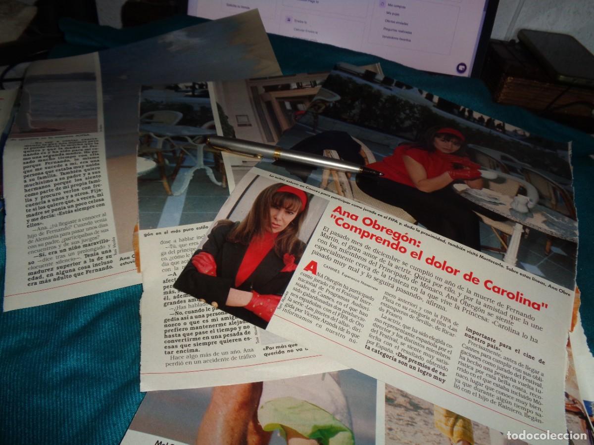 Coleccionismo de revistas: RECORTE : ANA OBREGON : COMPRENDO EL DOLOR DE CAROLINA DE MONACO. LECTURAS, FBRO 1991