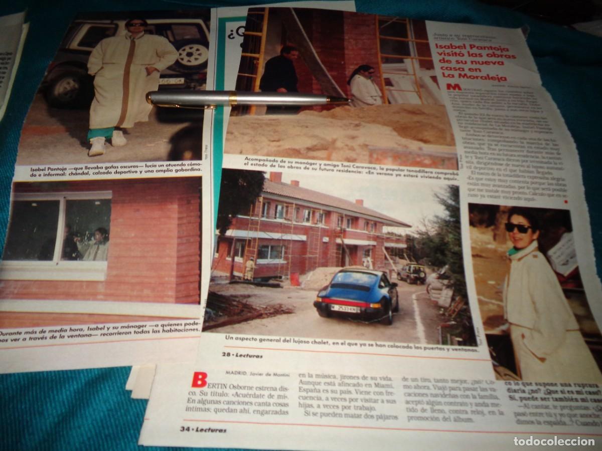 Coleccionismo de revistas: RECORTE : ISABEL PANTOJA VISITO LAS OBRAS DE SU NUEVA CASA. LECTURAS, FBRO 1991