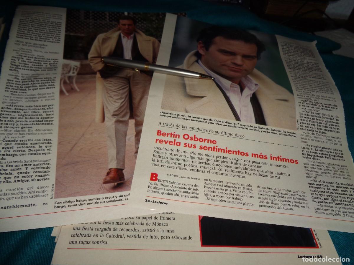 Coleccionismo de revistas: RECORTE : BERTIN OSBORNE, REVELA SUS SENTIMIENTOS MAS INTIMOS. LECTURAS, FBRO 1991