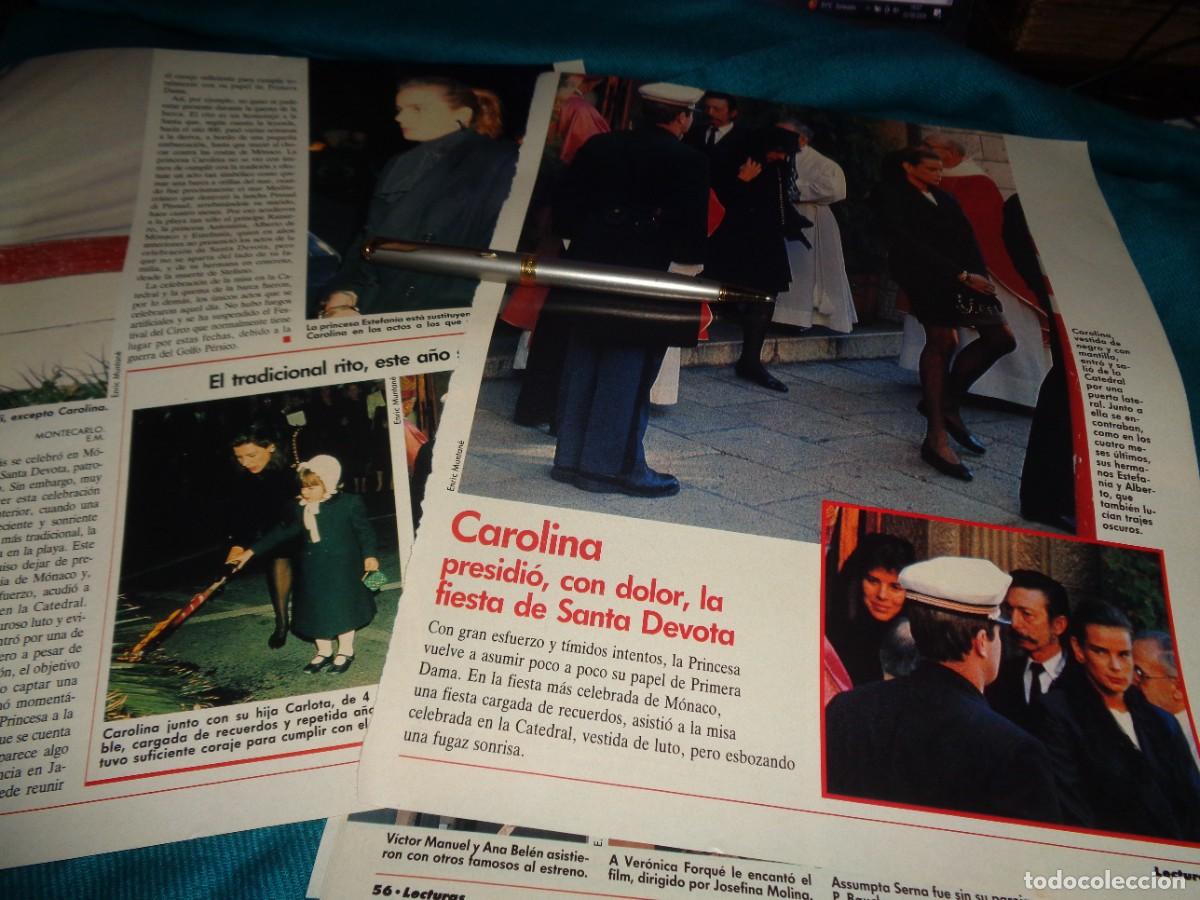 Coleccionismo de revistas: RECORTE : CAROLINA DE MONACO, PRESIDE CON DOLOR, LA FIESTA DE SANTA DEVOTA. LECTURAS, FBRO 1991