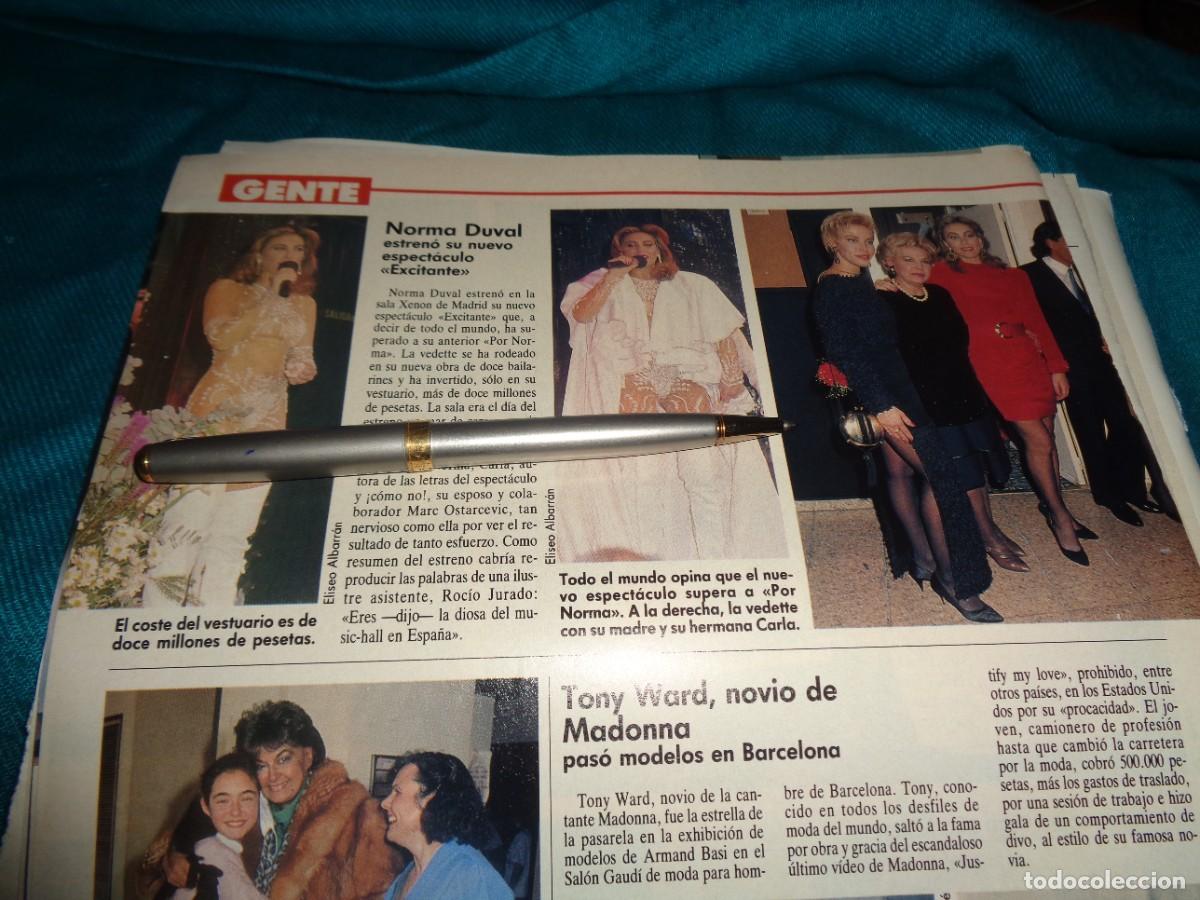 Coleccionismo de revistas: RECORTE : NORMA DUVAL, ESTRENA NUEVO ESPECTACULO. LECTURAS, FBRO 1991