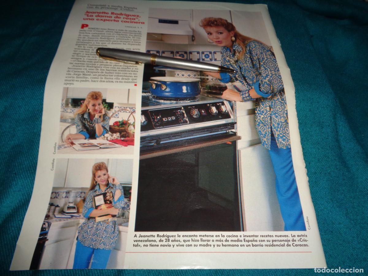 Coleccionismo de revistas: RECORTE : JEANETTE RODRIGUEZ, UNA EXPERTA COCINERA. LECTURAS, FBRO 1991