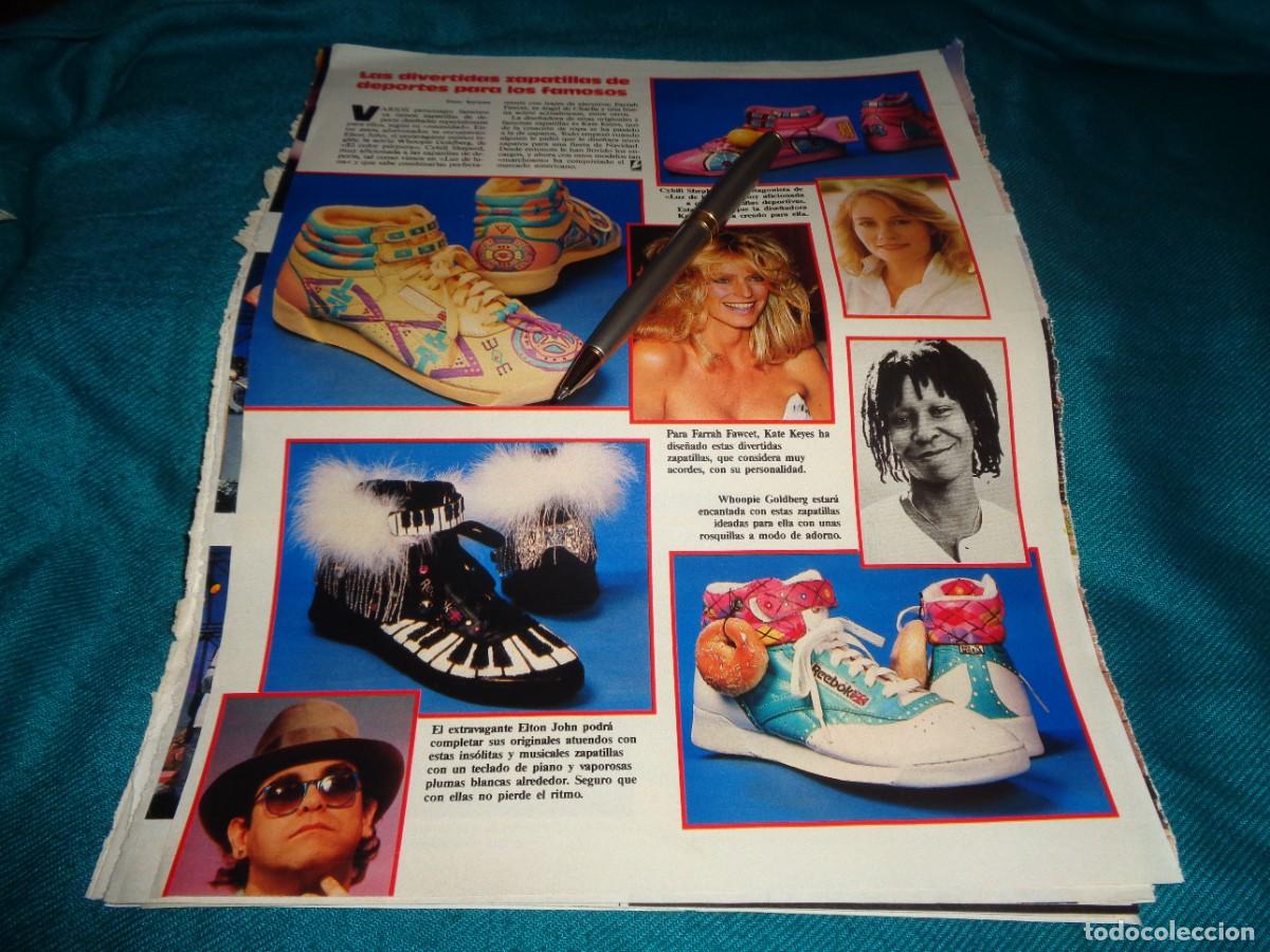 Coleccionismo de revistas: RECORTE : LAS DIVERTIDAS ZAPATILLAS DE : FARRAH FAWCET, ELTON JOHN....LECTURAS, JUNIO 1987