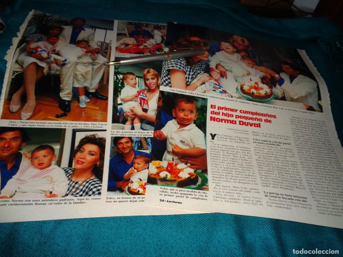 Coleccionismo de revistas: RECORTE : PRIMER CUMPLEA&Ntilde;OS DEL HIJOMPEQUE&Ntilde;O DE NORMA DUVAL. LECTURAS, JUNIO 1987