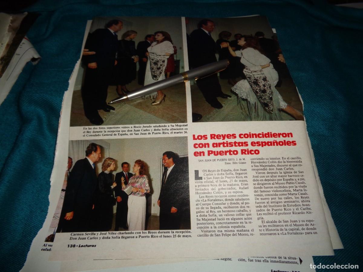 Coleccionismo de revistas: RECORTE : ROCIO JURADO CON LOS REYES EN PUERTO RICO. LECTURAS, JUNIO 1987