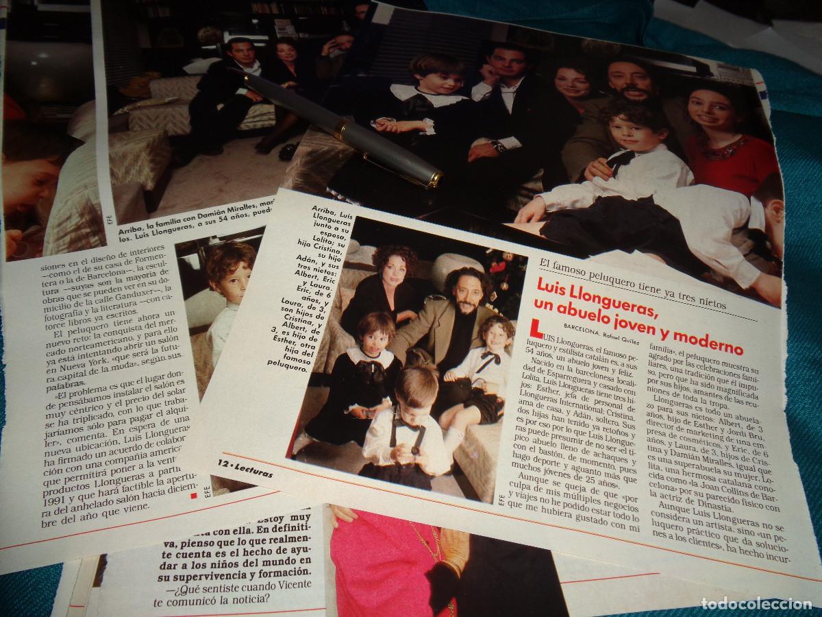 Coleccionismo de revistas: RECORTE : LUIS LLONGUERAS, UN ABUELO JOVEN Y MODERNO. LECTURAS, ENERO 1991