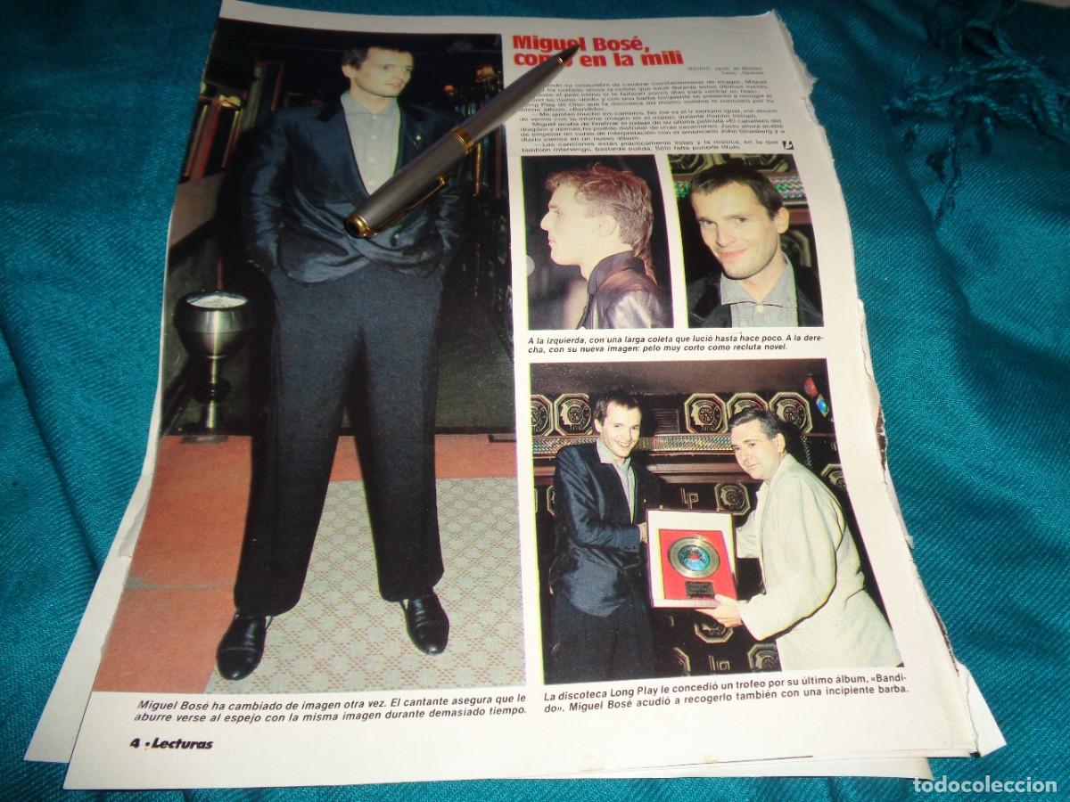 Coleccionismo de revistas: RECORTE : MIGUEL BOSE, COMO EN LA MILI. LECTURAS, OCTBRE 1985